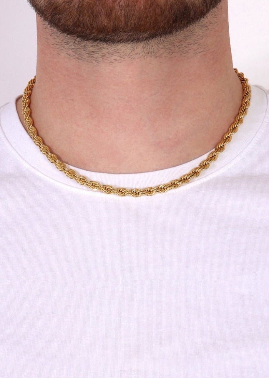 Rope Chain. - (Gold) 6MM