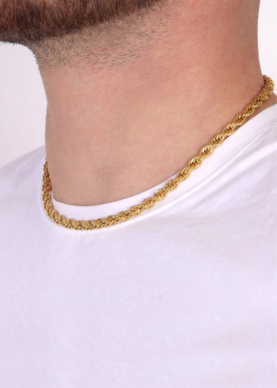 Rope Chain. - (Gold) 6MM