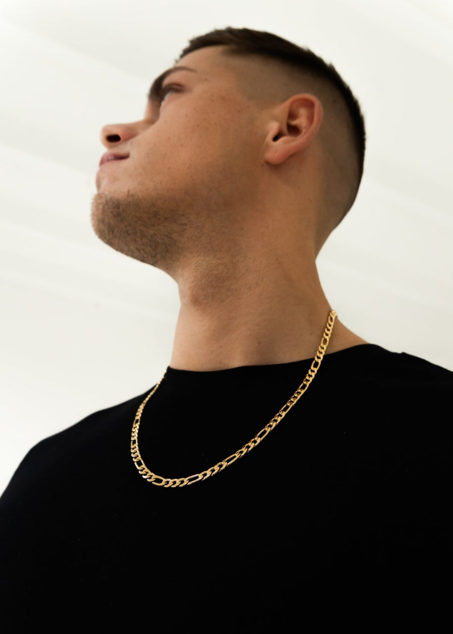 Figaro Chain. - (Gold) 5MM