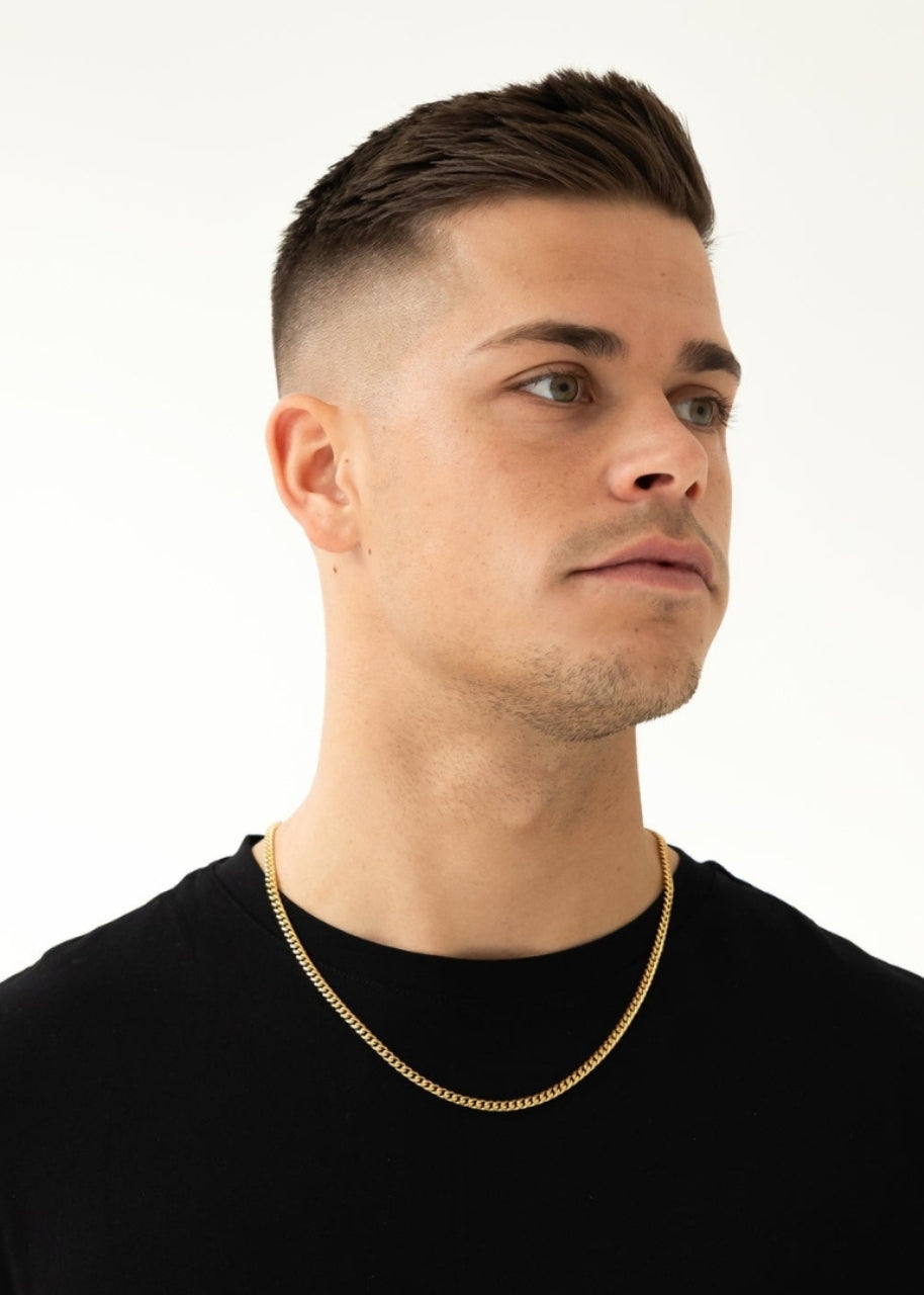 Cuban Chain. - (Gold) 4MM
