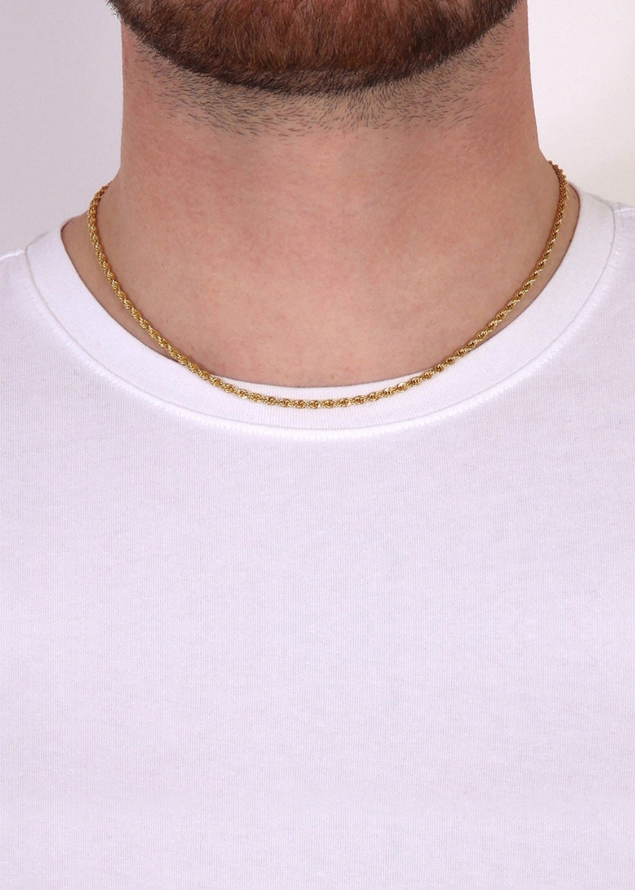 Rope Chain. - (Gold) 3MM