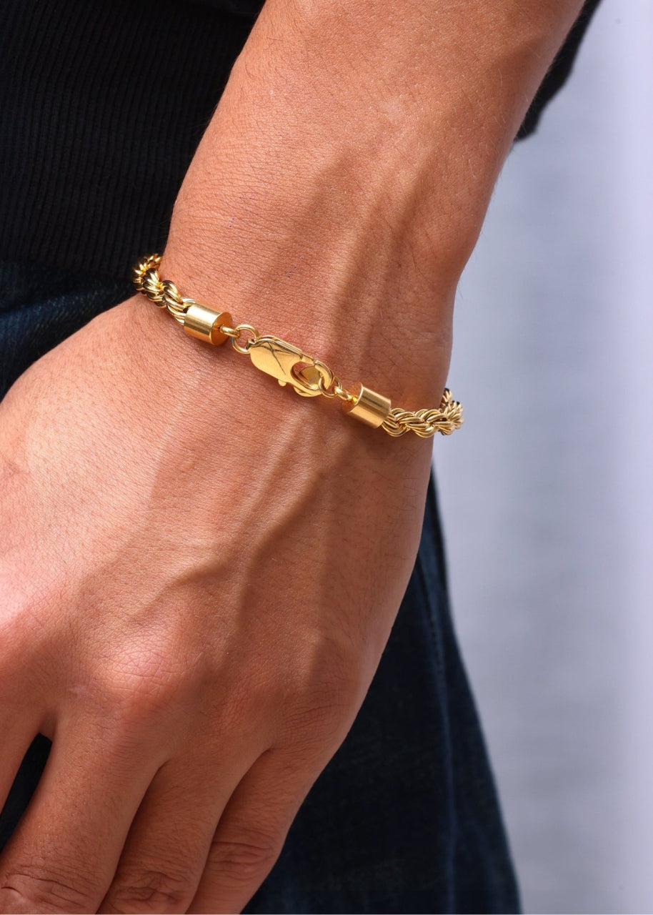 Rope Bracelet. - (Gold) 6MM