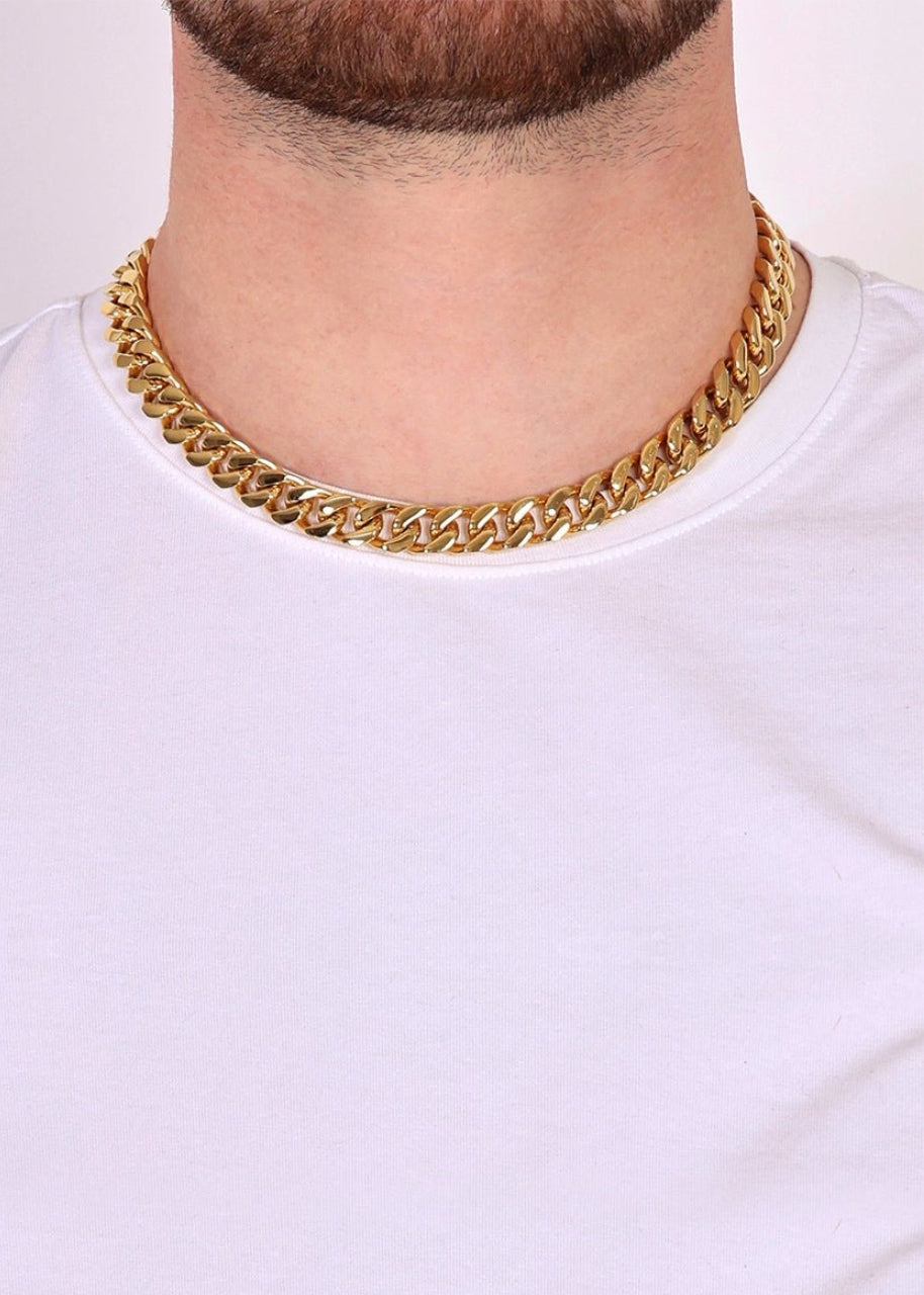 Cuban Chain. - (Gold) 12MM