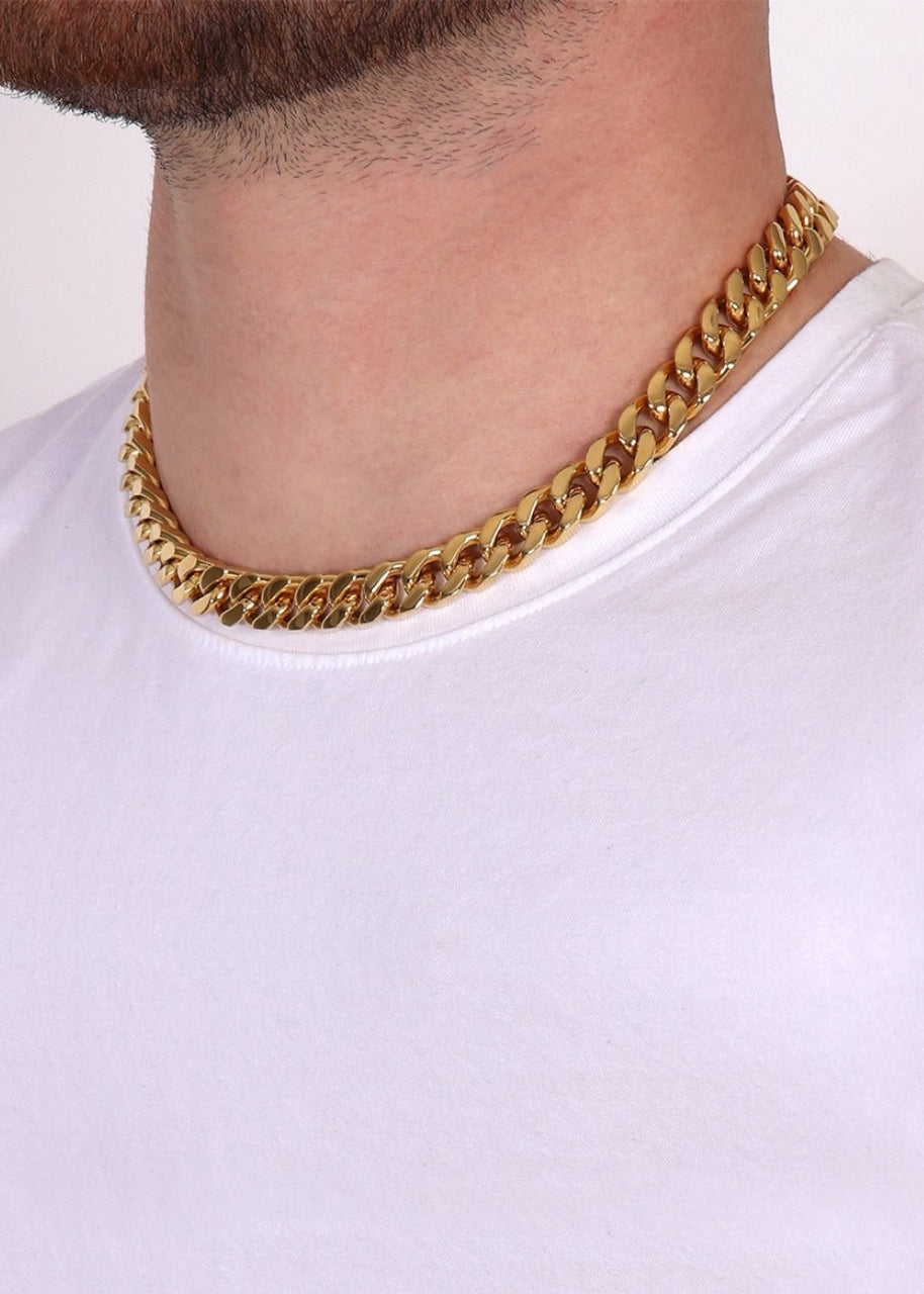 Cuban Chain. - (Gold) 12MM