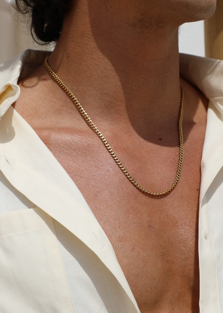 Cuban Chain. - (Gold) 4MM