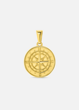Compass Pendant. - (Gold Plated)