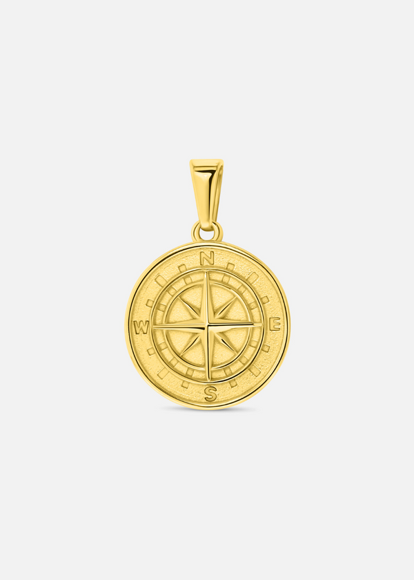 Compass Pendant. - (Gold Plated)