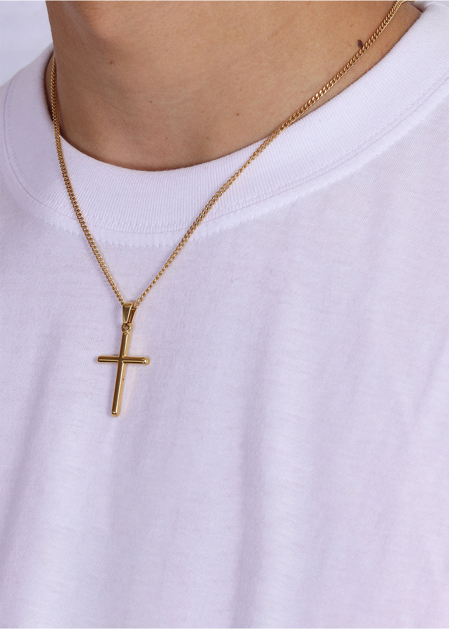 Cross Pendant. - (Gold)