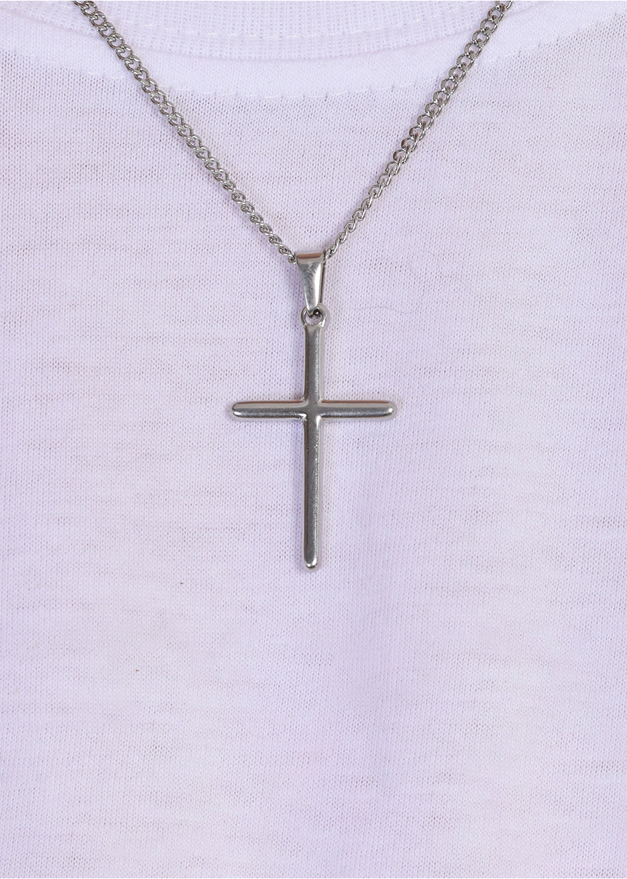 Cross Pendant. - (Silver)