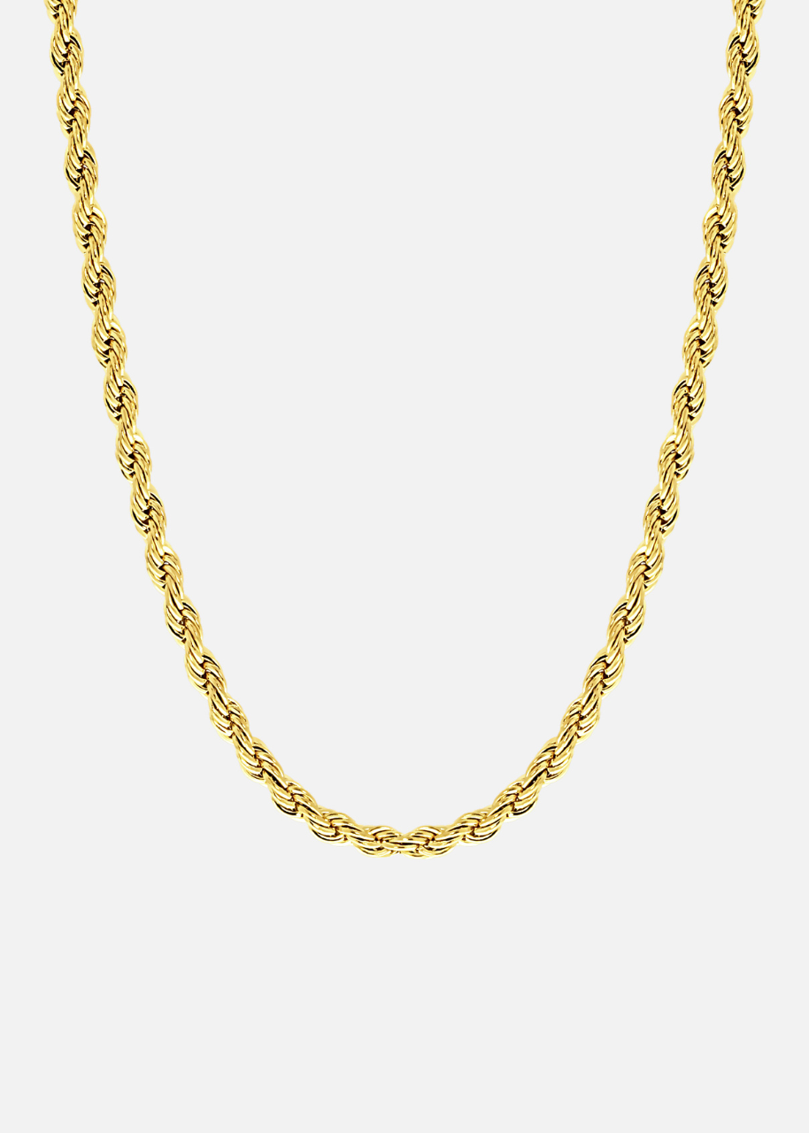 ROPE CHAIN. - (GOLD Plated) 3MM