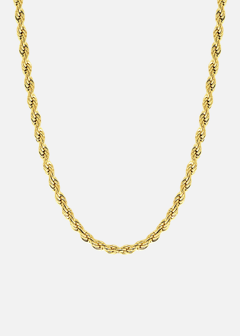 ROPE CHAIN. - (Gold) 3MM
