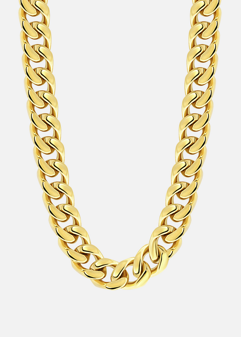 CUBAN CHAIN. - (GOLD Plated) 12MM