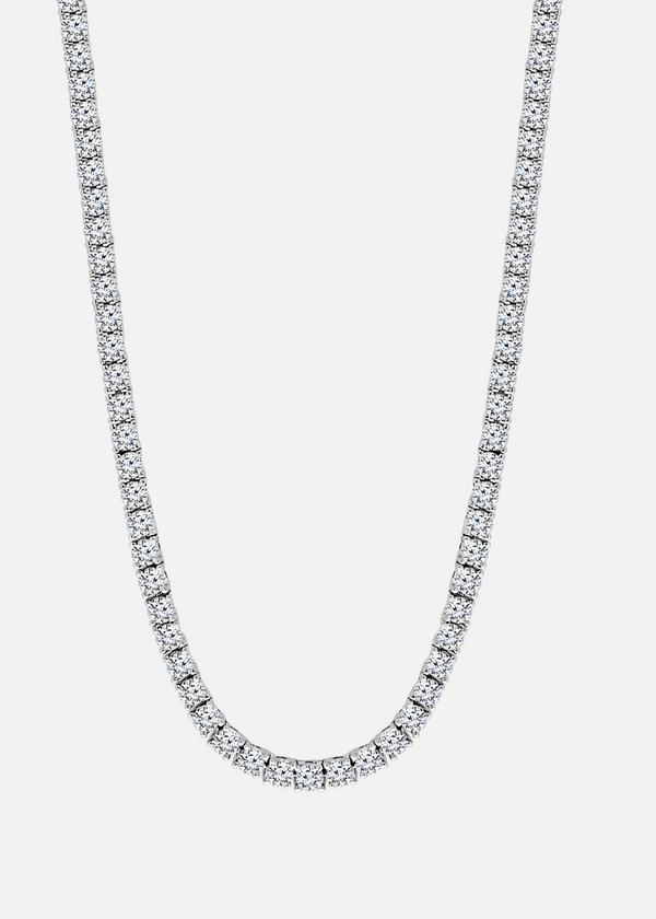 Tennis Chain - (WHITE GOLD Plated) 3MM