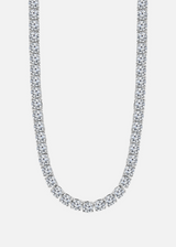 Tennis Chain. - (WHITE GOLD Plated) 5MM