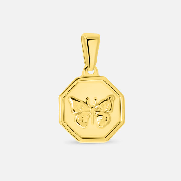 Butterfly Pendant. - (Gold)