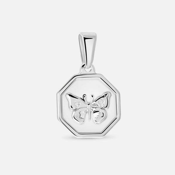 Butterfly Pendant. - (Silver)