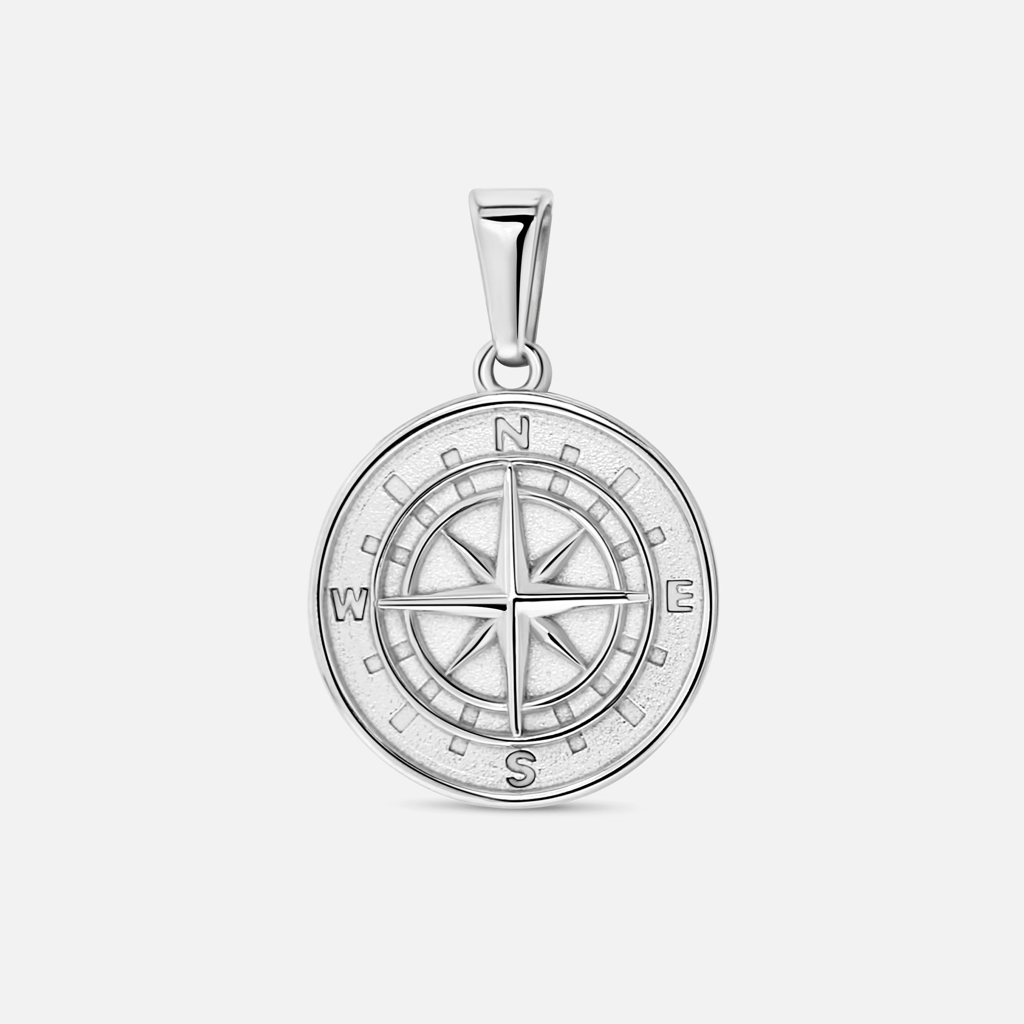 Compass Pendant. - (Silver)