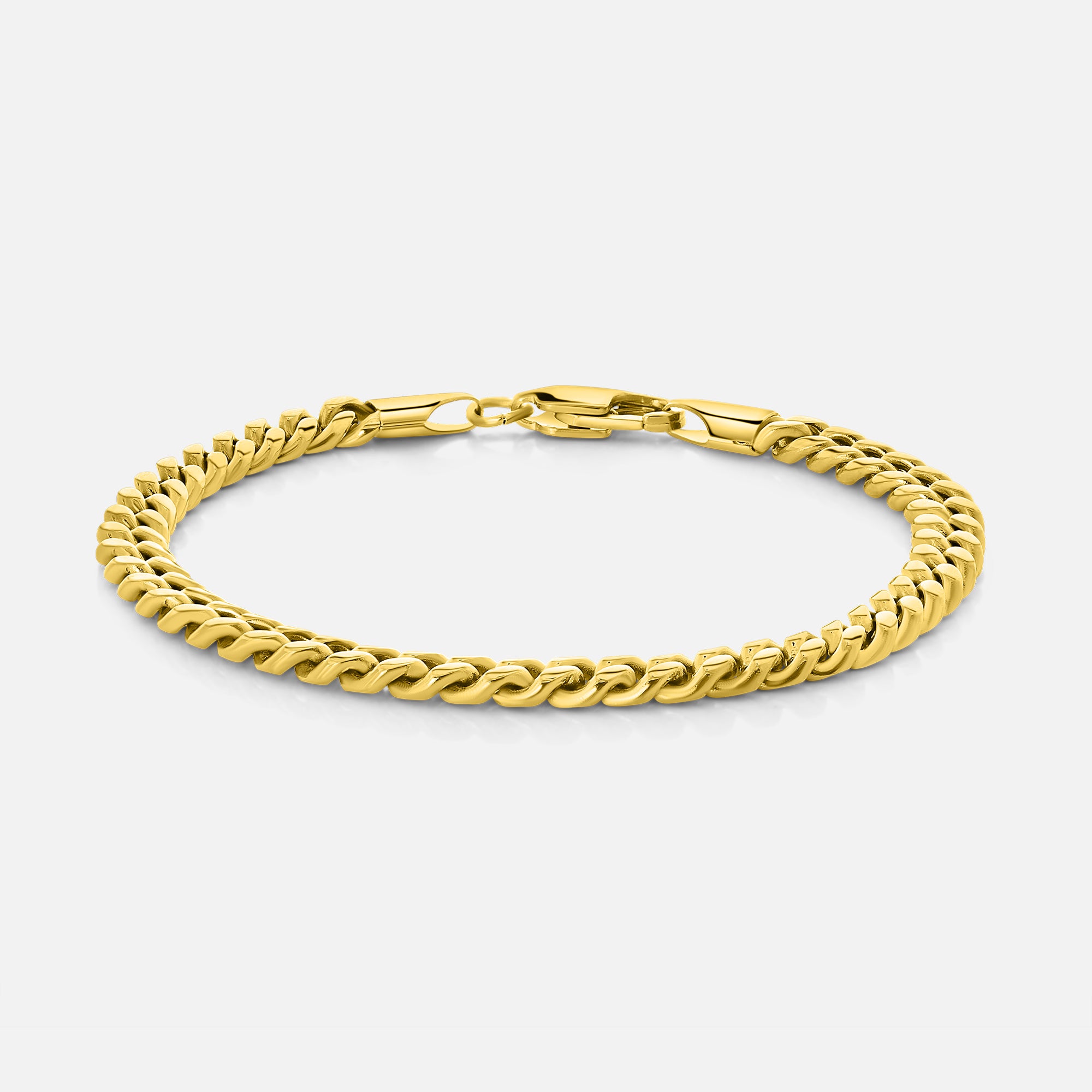 Cuban Bracelet. - (Gold) 5MM