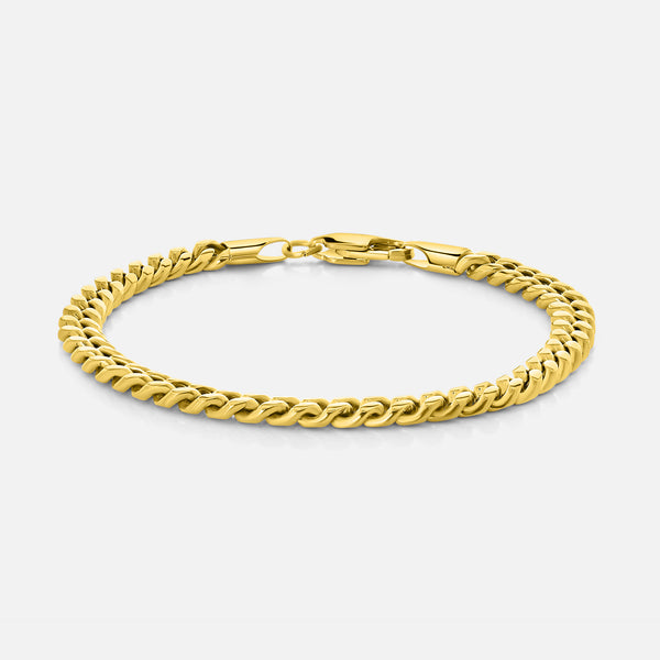 Cuban Bracelet. - (Gold) 5MM