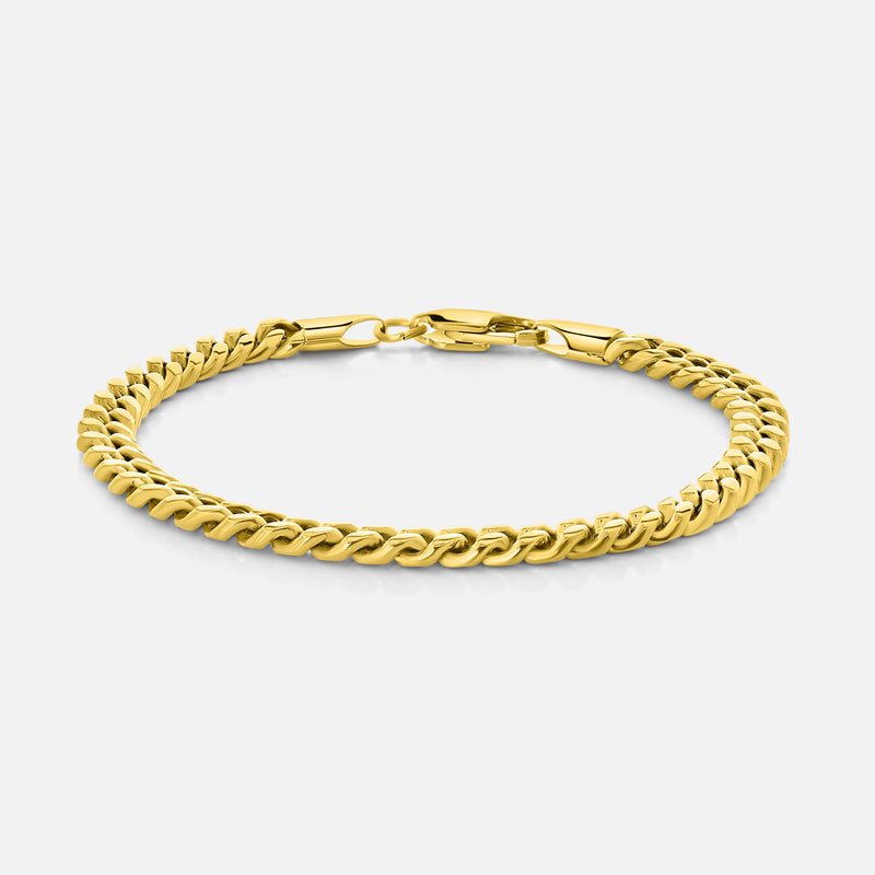 Cuban Bracelet. - (Gold) 5MM