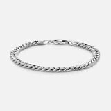 Cuban Bracelet. - (Silver) 5MM