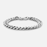 Cuban Bracelet. - (Silver) 8MM