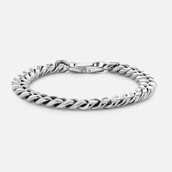 Cuban Bracelet. - (Silver) 8MM