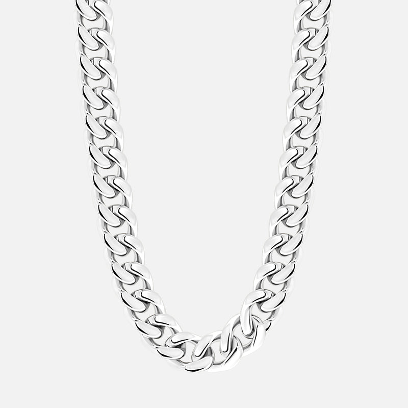 Cuban Chain. - (Silver) 12MM