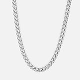 Cuban Chain. - (Silver) 8MM