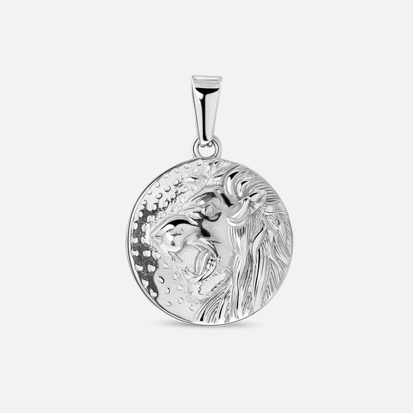 Lion Pendant. - (Silver)