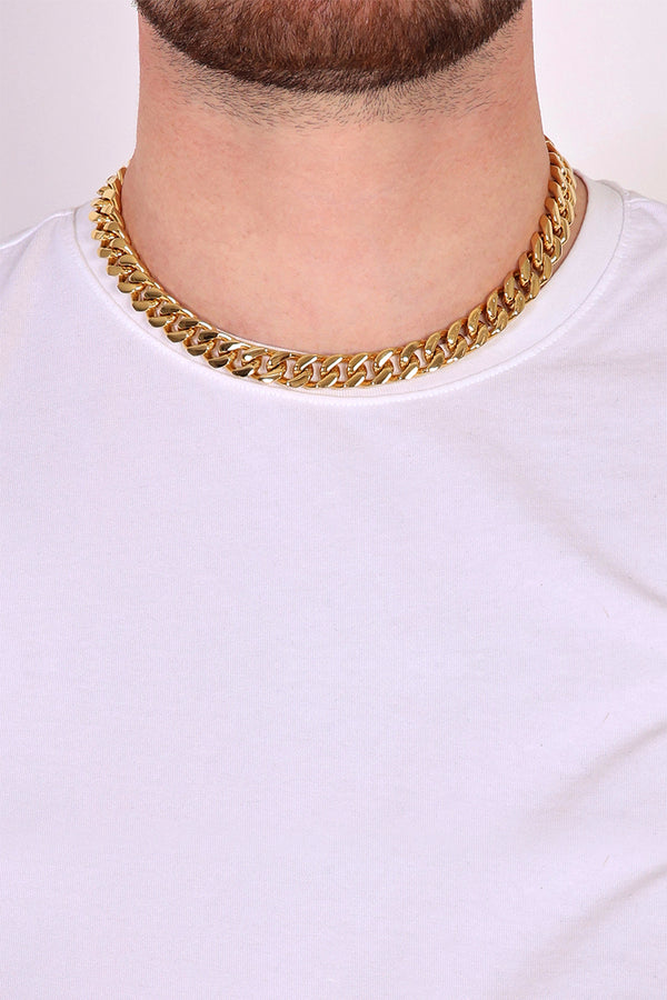 Cubaanse ketting. - (Goud) 12MM