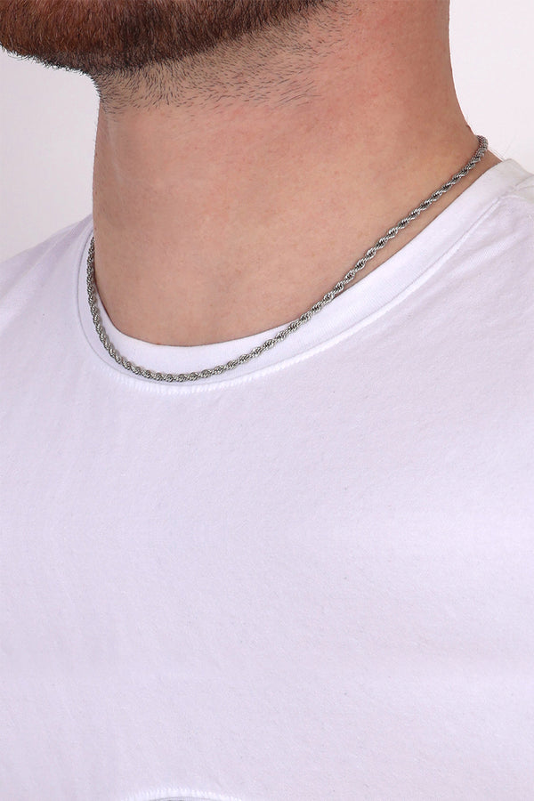 ROPE CHAIN. - (Silver) 3MM