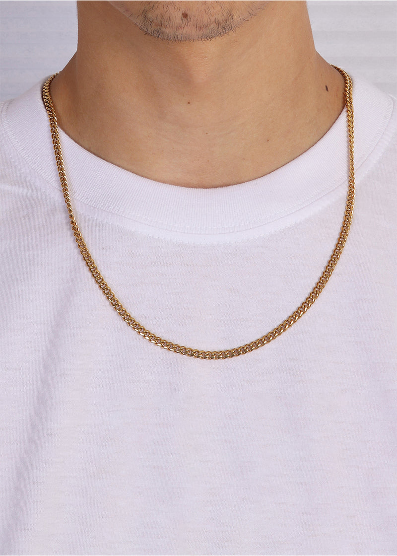 Cuban Chain. - (Gold) 4MM