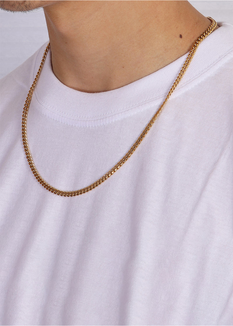 Cuban Chain. - (Gold) 4MM