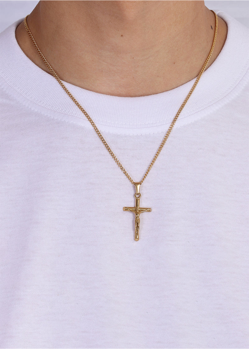 Crucifix Pendant. - (Gold)