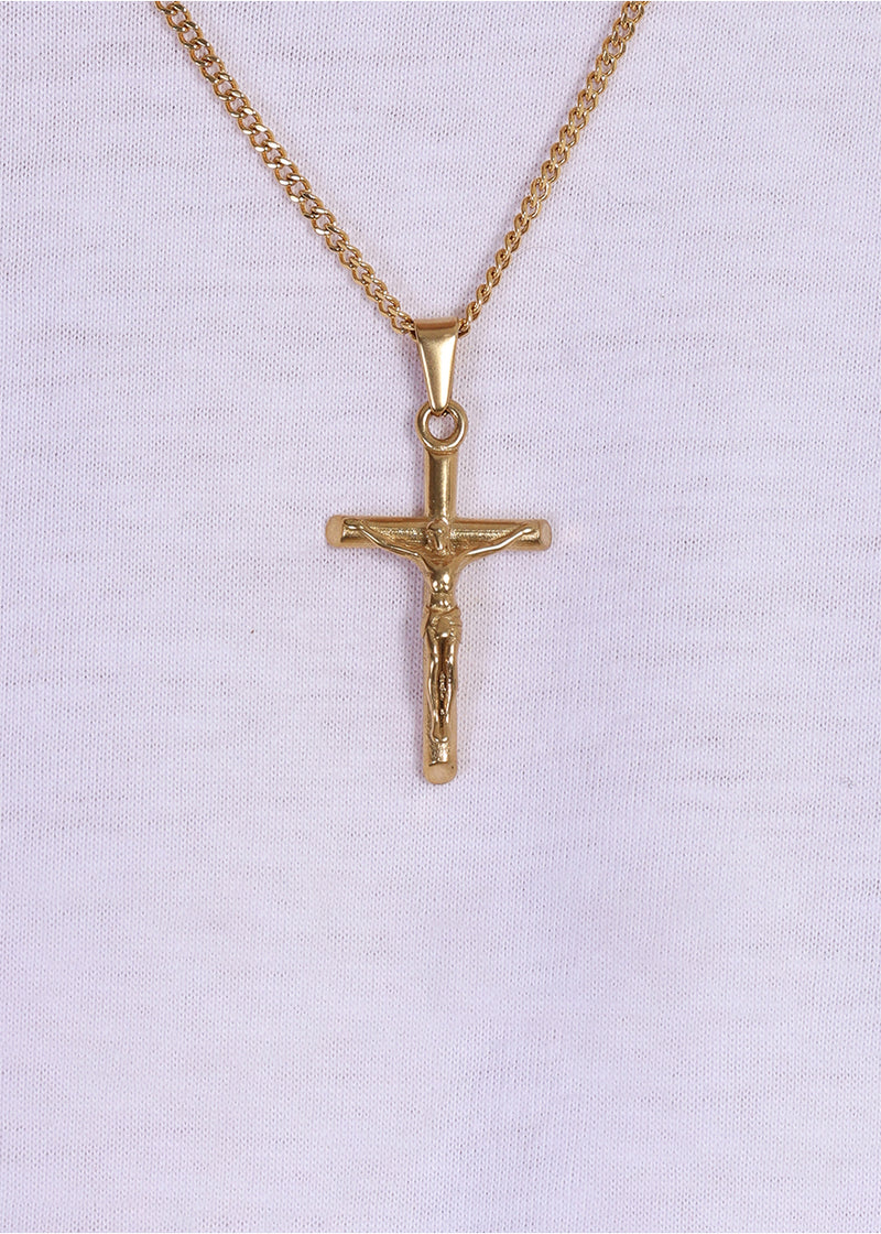 Crucifix Pendant. - (Gold)