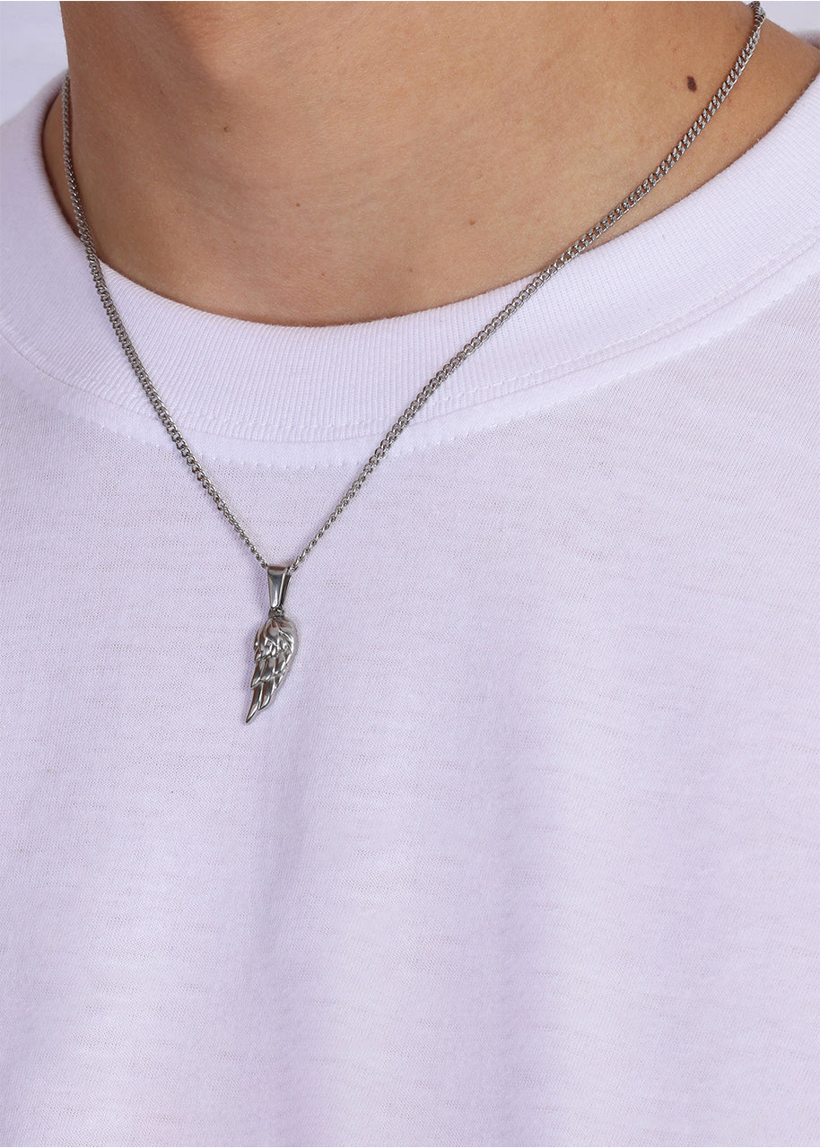 Wing Pendant. - (Silver)