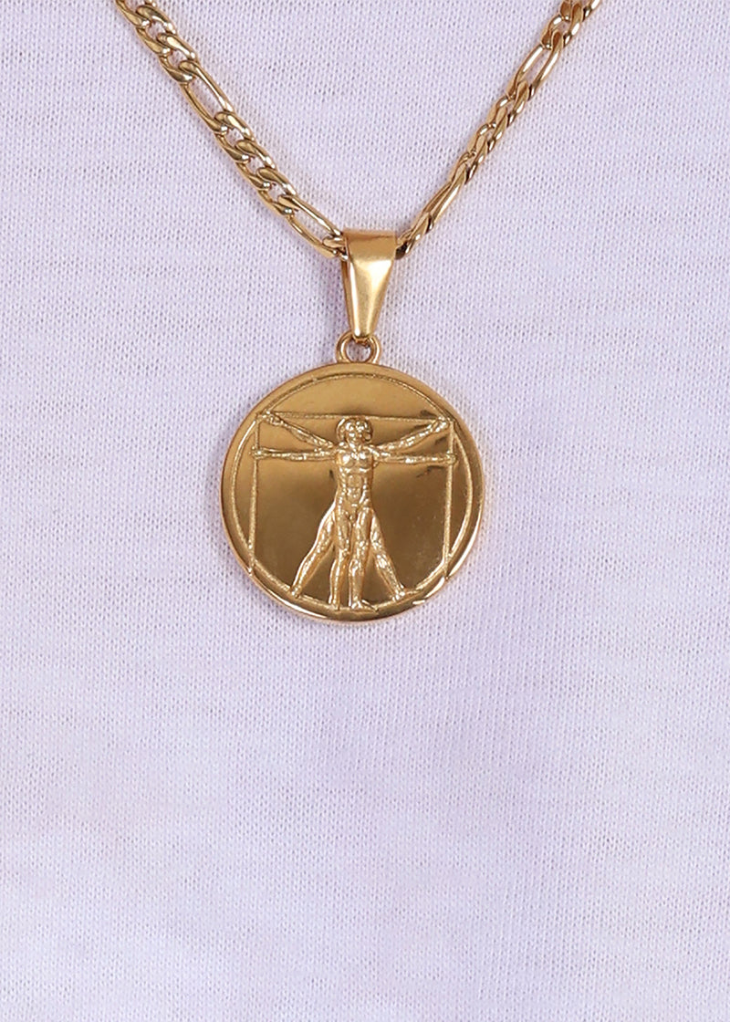 Leonardo da Vinci Pendant. - (Gold)