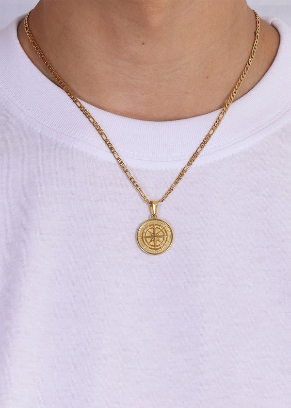 Compass Pendant. - (Gold)