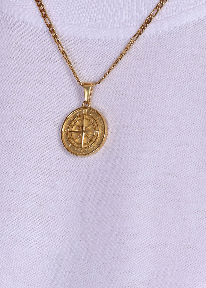 Compass Pendant. - (Gold)