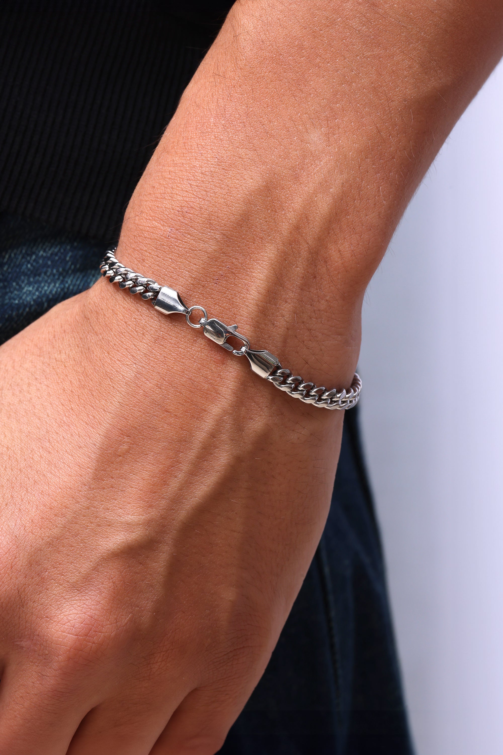 Kubanskt armband. - (Silver) 5MM