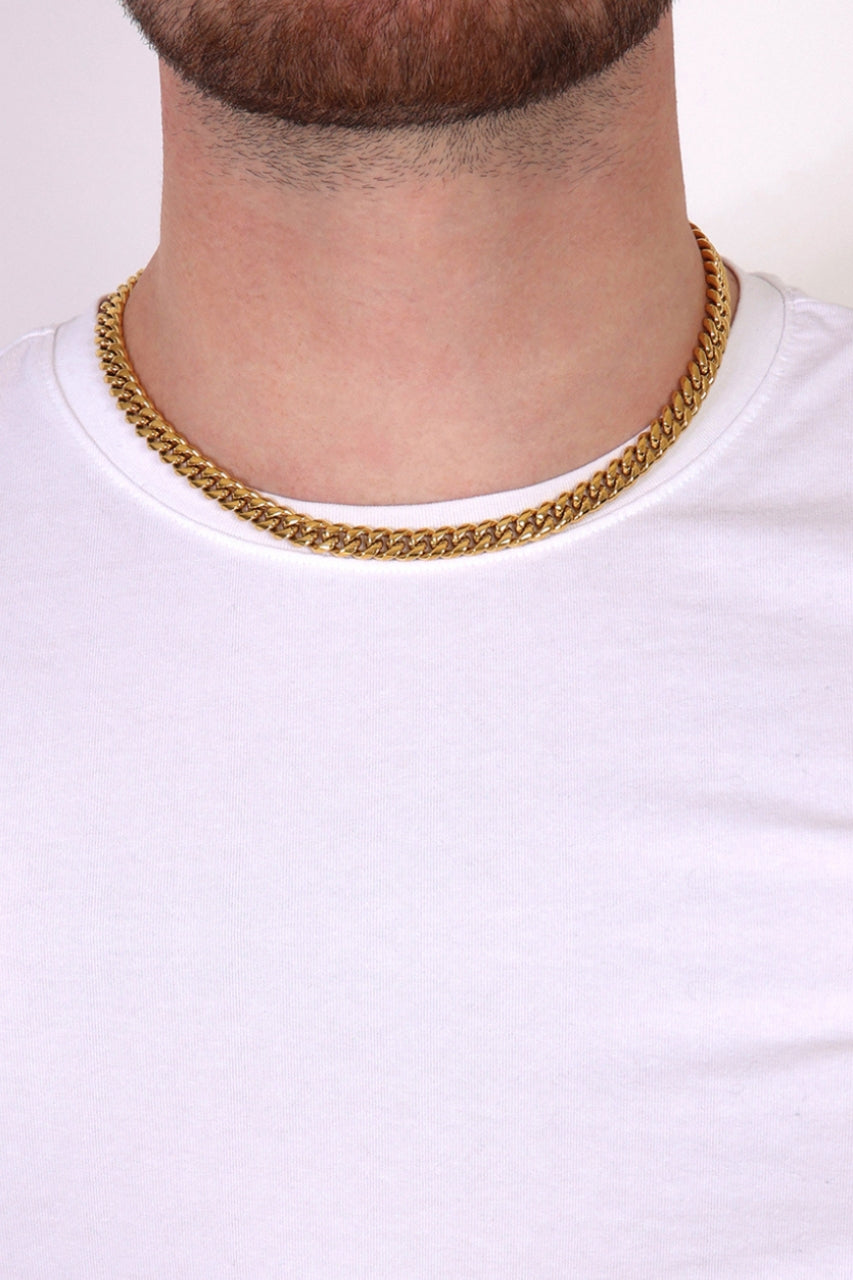 Cuban Chain. - (Gold) 8MM