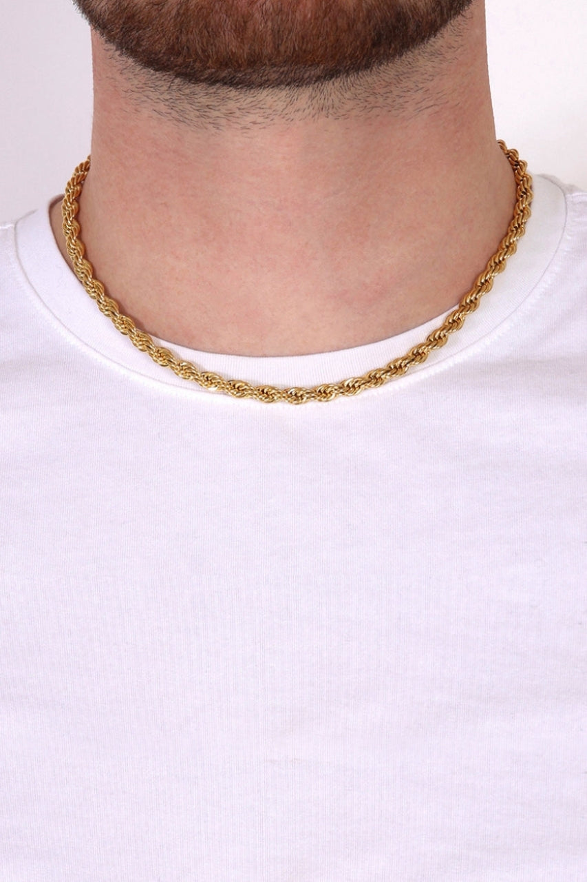 ROPE CHAIN. - (Gold) 6MM