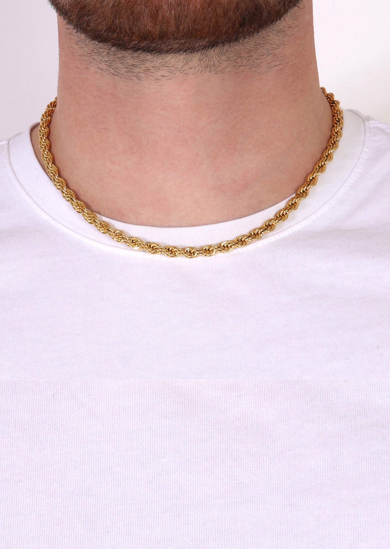 ROPE CHAIN. - (GOLD Plated) 6MM