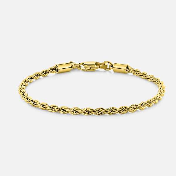 Rope Bracelet. - (Gold) 3MM
