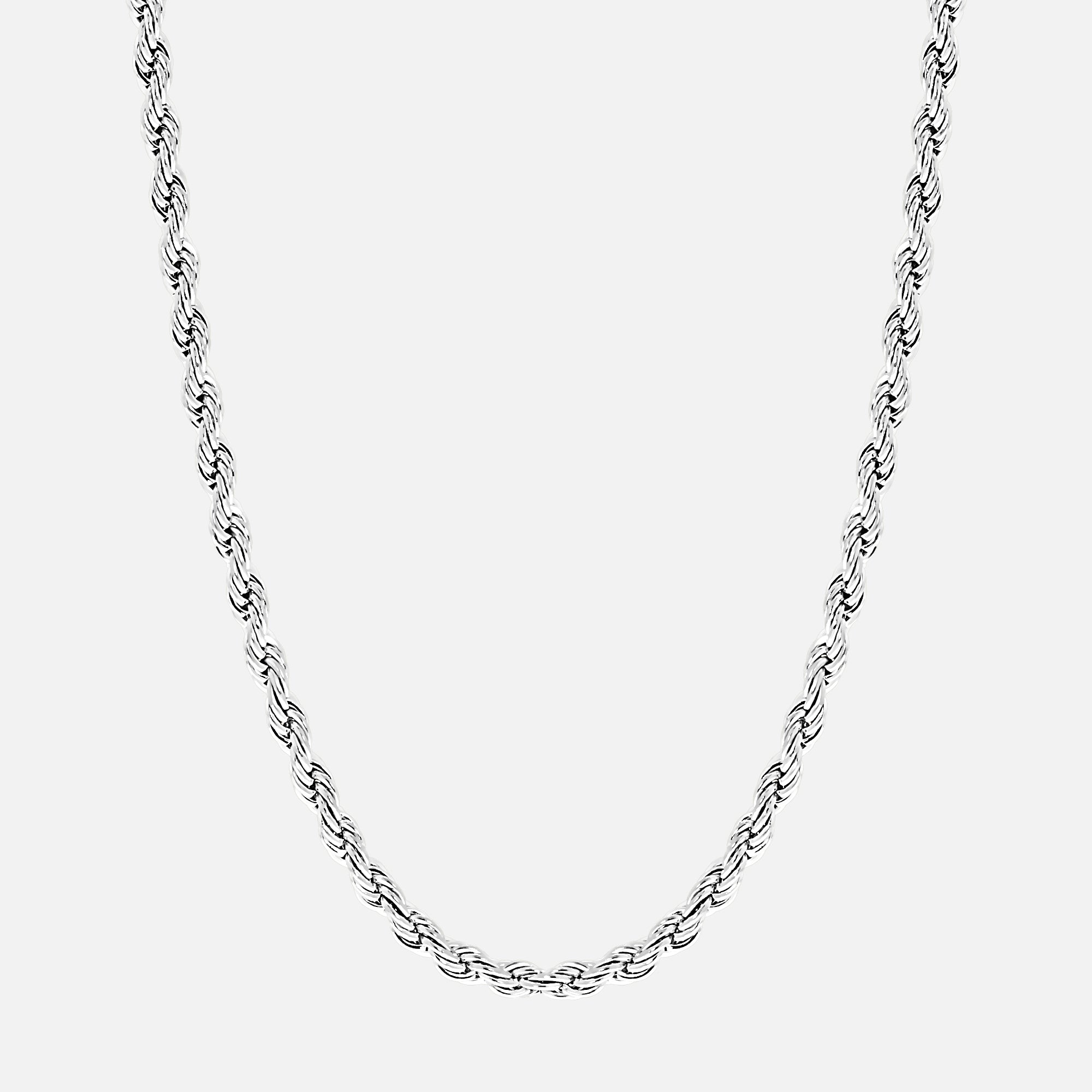 Rope Chain. - (Silver) 3MM