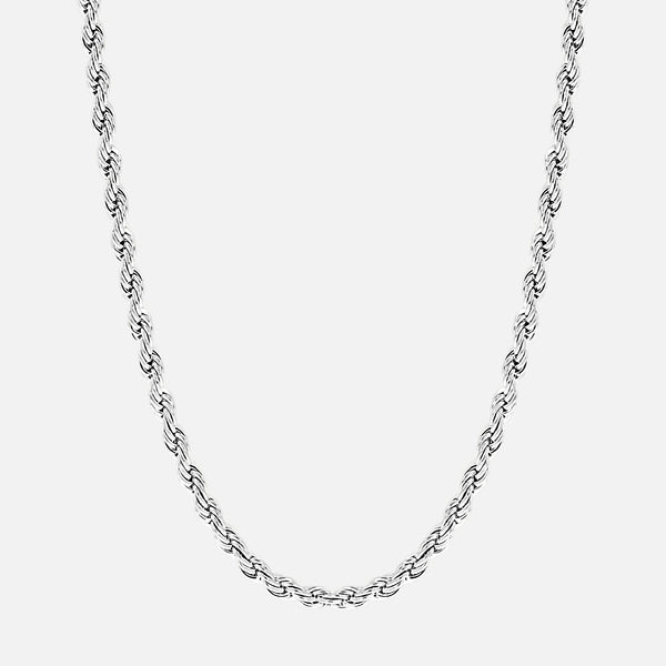Rope Chain. - (Silver) 3MM