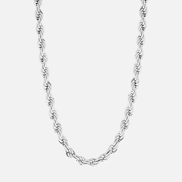 Rope Chain. - (Silver) 6MM
