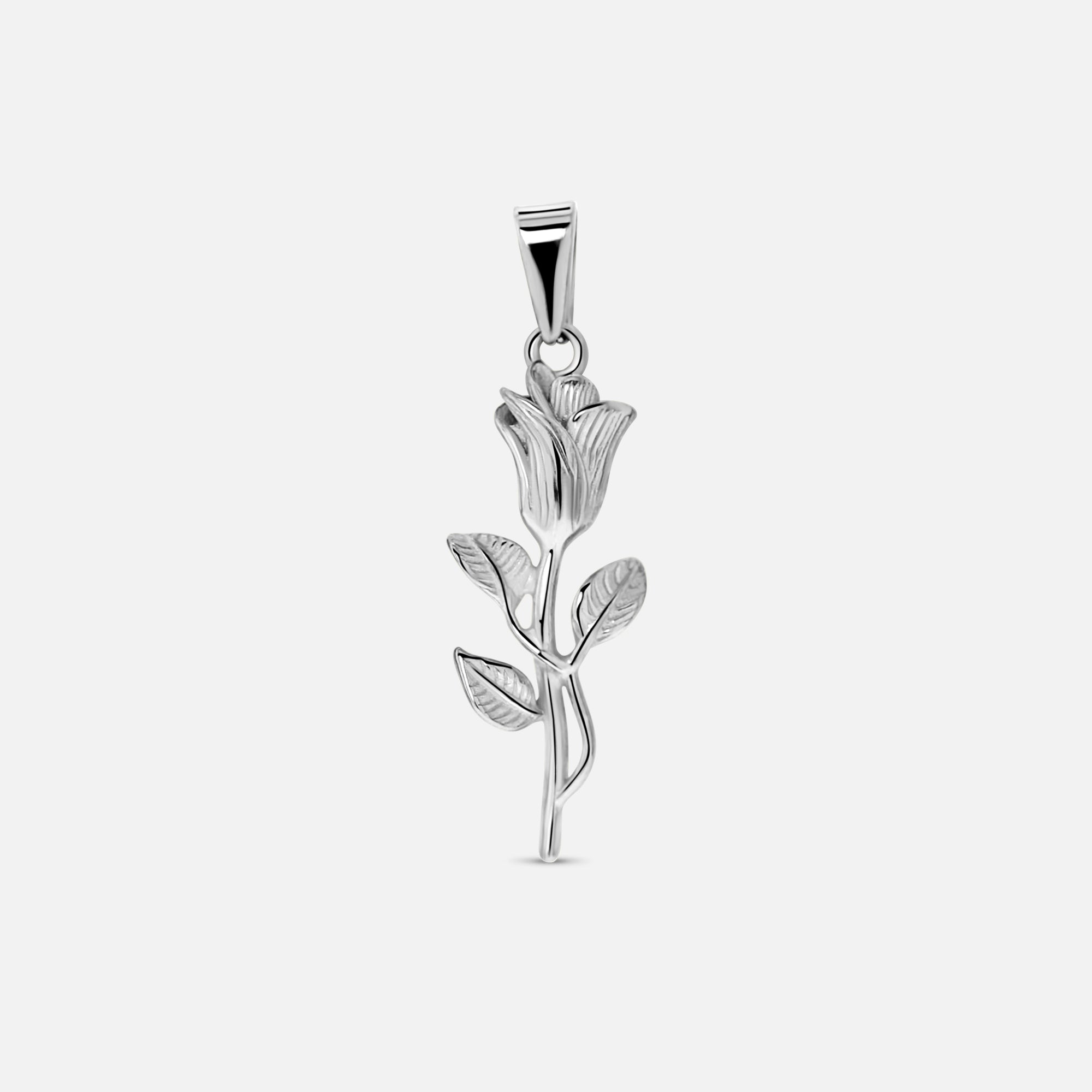 Rose Pendant. - (Silver)