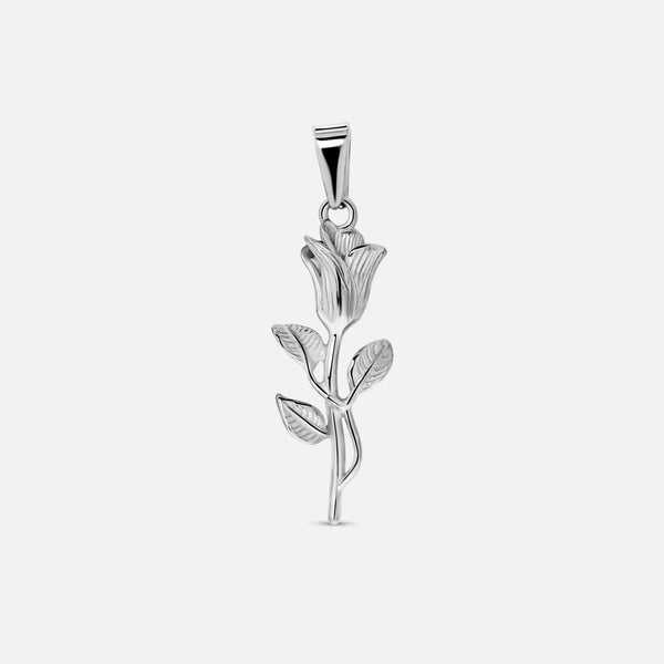 Rose Pendant. - (Silver)